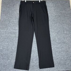 Short Par 4 Pants Mens 36x34 (35x33) Black‎ Performance Golf Stretch Mid Rise